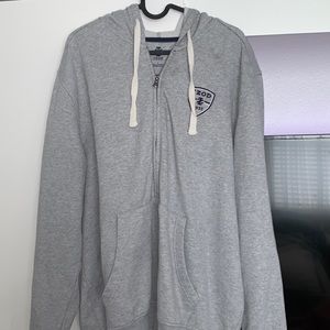 IZOD Grey Jacket Zip Up with Hoodie